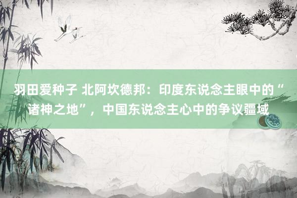 羽田爱种子 北阿坎德邦：印度东说念主眼中的“诸神之地”，中国东说念主心中的争议疆域