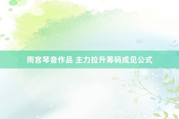 雨宫琴音作品 主力拉升筹码成见公式