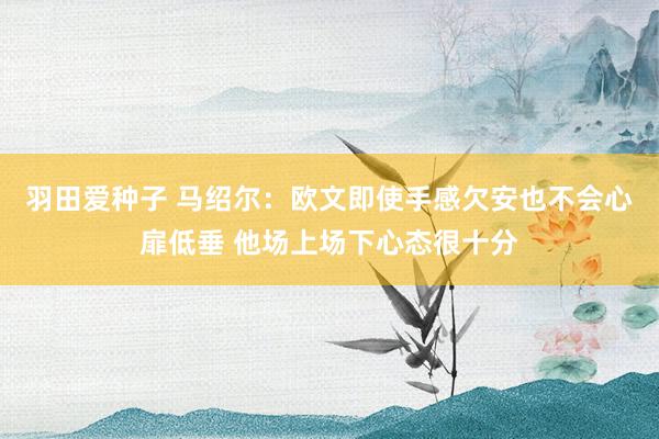羽田爱种子 马绍尔：欧文即使手感欠安也不会心扉低垂 他场上场下心态很十分