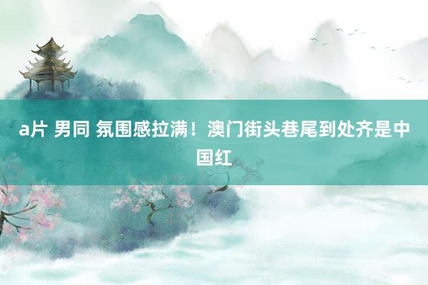 a片 男同 氛围感拉满!澳门街头巷尾到处齐是中国红
