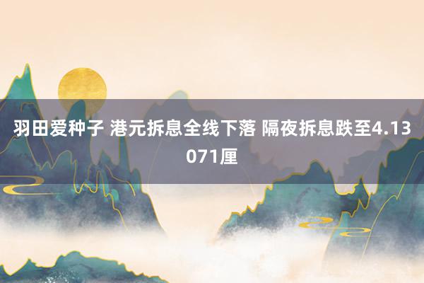 羽田爱种子 港元拆息全线下落 隔夜拆息跌至4.13071厘