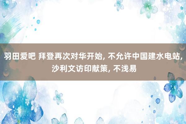 羽田爱吧 拜登再次对华开始， 不允许中国建水电站， 沙利文访印献策， 不浅易