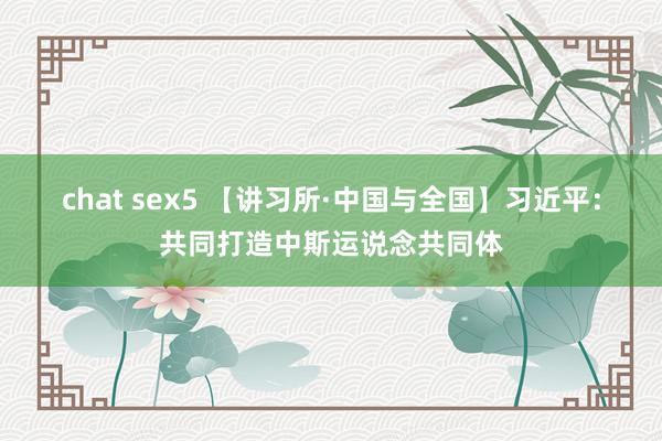 chat sex5 【讲习所·中国与全国】习近平：共同打造中斯运说念共同体
