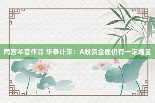 雨宫琴音作品 华泰计策：A股资金面仍有一定增量