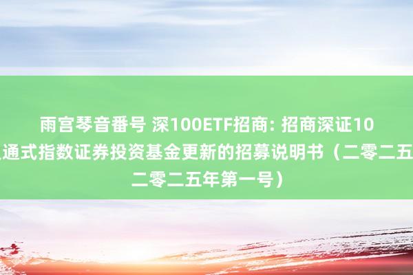 雨宫琴音番号 深100ETF招商: 招商深证100来回型灵通式指数证券投资基金更新的招募说明书(二零二五年第一号)