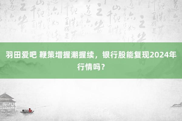 羽田爱吧 鞭策增握潮握续，银行股能复现2024年行情吗？