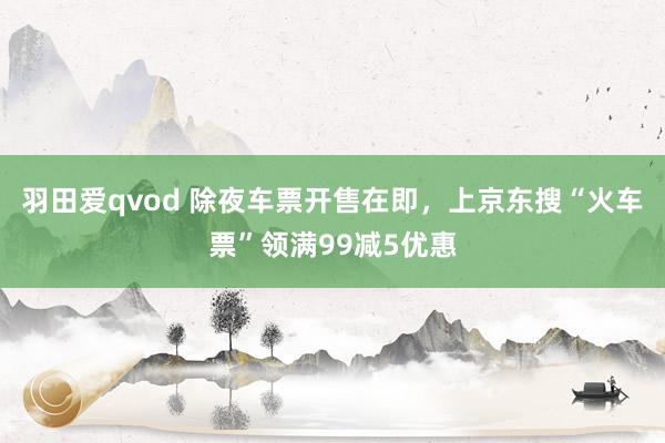 羽田爱qvod 除夜车票开售在即，上京东搜“火车票”领满99减5优惠