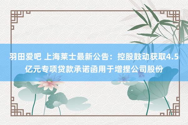 羽田爱吧 上海莱士最新公告：控股鼓动获取4.5亿元专项贷款承诺函用于增捏公司股份