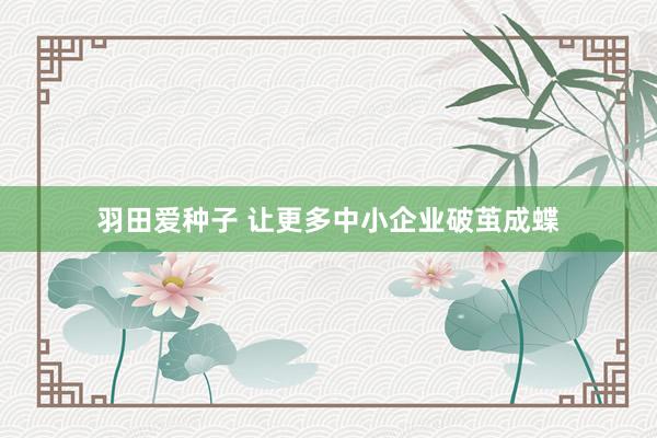 羽田爱种子 让更多中小企业破茧成蝶