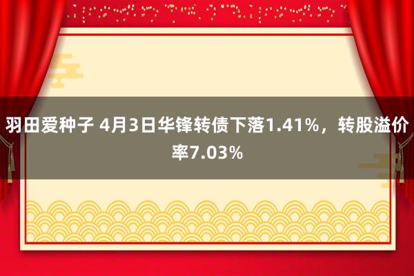 羽田爱种子 4月3日华锋转债下落1.41%，转股溢价率7.03%