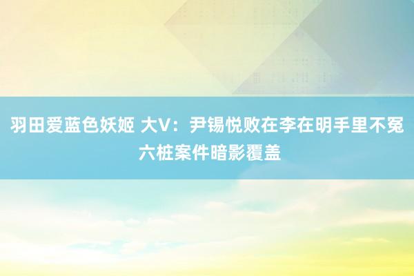 羽田爱蓝色妖姬 大V：尹锡悦败在李在明手里不冤 六桩案件暗影覆盖