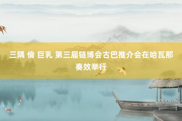 三隅 倫 巨乳 第三届链博会古巴推介会在哈瓦那奏效举行