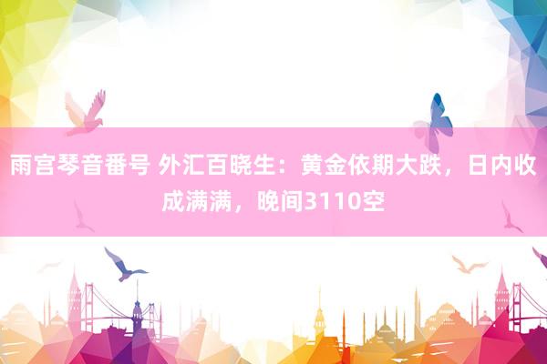 雨宫琴音番号 外汇百晓生：黄金依期大跌，日内收成满满，晚间3110空