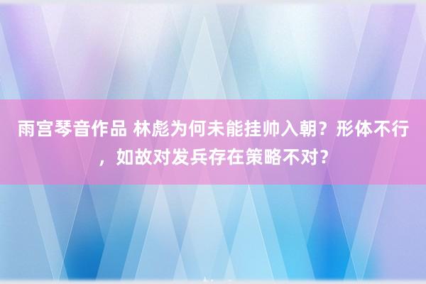 雨宫琴音作品 林彪为何未能挂帅入朝？形体不行，如故对发兵存在策略不对？