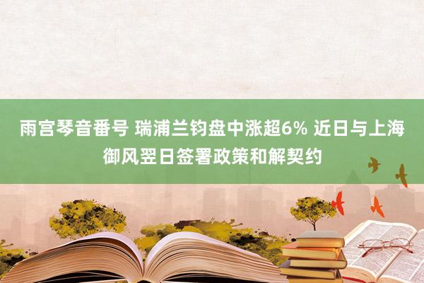 雨宫琴音番号 瑞浦兰钧盘中涨超6% 近日与上海御风翌日签署政策和解契约